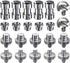 Camera Screw Kit, SDTC Tech 22 pcs D-Ring Quick Release Plate Mount Screw 1/4"-20 and 3/8"-16 Thread Tripod Screw Adapter Converter for DSLR Camer...