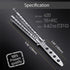 GOOD WORKER Butterfly Knife Trainer - Balisong Trainer - Balisong Butterfly Knives NOT Real NOT Sharp Blade - Practice Butterfly - Black Dull Tric...