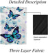 Blue Flowers and Butterflies Garden Flag Welcome Home Flag Vertical Double Sided Seasonal Polyester Flag for Home Lawn Indoor Farmhouse Patio Yard...