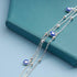 Boho Evil Eye Anklet Bracelet Layered Silver Chain Anklet Turkish Eyes Anklet Bracelets Beach Blue Eye Pendant Foot Chain Jewelry for Women and Gi...