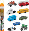 Safari Ltd On the Road TOOB - Figurines: Semi-Truck, Motorcycle, Police Car, School Bus, Sports Car, Delivery Truck, Pick-Up, ATV, Fire Truck - Ed...