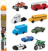 Safari Ltd On the Road TOOB - Figurines: Semi-Truck, Motorcycle, Police Car, School Bus, Sports Car, Delivery Truck, Pick-Up, ATV, Fire Truck - Ed...