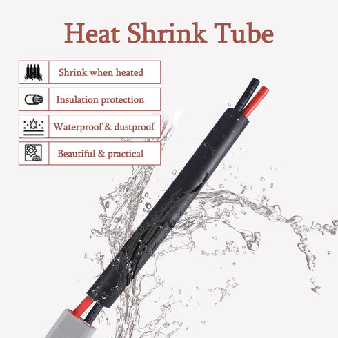 MUYI 2 Wire Connector, 8 Kits 16AWG DT Connectors Automotive Waterproof Electircal Plugs with 4.72" Pigtail Wiring Harness Heat Shrink Tube...