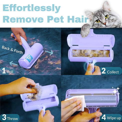 Pet Hair Remover Roller - Dog & Cat Fur Remover with Self-Cleaning Base - Efficient Animal Hair Removal Tool - Perfect for Furniture, Couch, Carpe...
