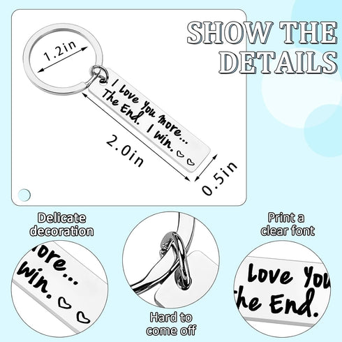 PLwelth I Love You Keychain for Couples Husband Wife Funny Keyring Gifts for Her Him Valentine's Day Birthday Christmas...