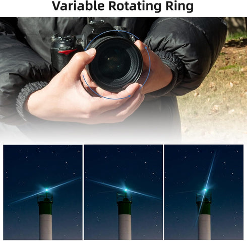 49mm Blue Streak Effect filter, Premium Optical Glass 360° Rotatable Anamorphic Flare Special Effects Lens Filter...
