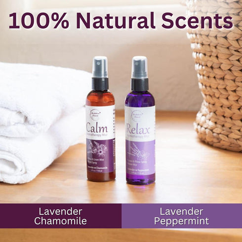 Lavender Spray Aromatherapy Mist Set of 2 – Pillow Spray, Natural Linen Spray for Bedding, Essential Oil Room Spray with Lavender & Chamomile for ...