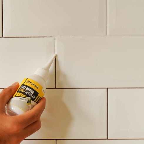 Tile Grout Repair Kit, Beige Grout Filler Tube 8 oz, Grout Repair Renews, Fast Drying Repait Kit, Grout Sealer for Floor Tile - Spatula Included (...