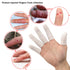 ANCIRS Gel Finger Support Protector Gloves, Gel Finger Cots/Covers - Different Sizes Silicone Fingertips for Hands Cracking, Eczema Skin (20pcs Wh...