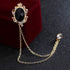 Huture 2 Packs Men's Gem Brooch Lapel Pin Badge Hanging Chains Collar Brooches Pin for Career Suit Tuxedo of Shirts Tie Hat Scarf for Boyfriend Fa...