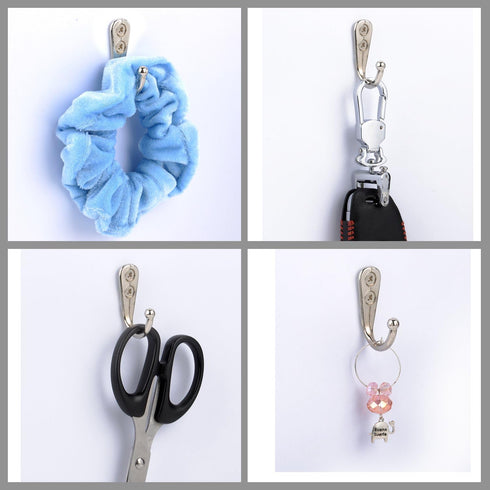 Eboot 20 Pcs Small Coat Hook Single Robe Bathroom Towel Hooks Single Coat Hanger with 50 Pieces Screws for Bags, Hat, Cap, Scarf, Cup...