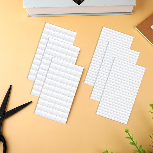 1320Pcs Square Foam Sided Adhesive Sticker Set 3D Pop White 2-Side Foam Tapes Scrapbook Supplies DIY Crafts Office Accessories Foam Strips with Ad...