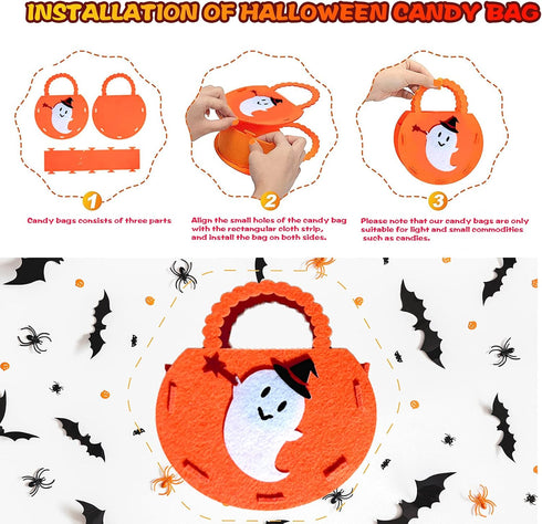 Halloween-Doll-Clothes Outfits Pumpkin with Lantern for 18-inch-Dolls - American Doll Halloween Costumes Gifts for Little Girls -Black...