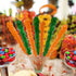 Extra Large Rock Candy Sticks: 6 Orange Rock Candy Sticks - Individually Wrapped - Espeez Rock Candy Sticks for Candy Buffet, Birthdays, Weddings,...