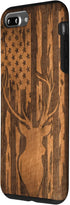 iPhone 7 Plus/8 Plus Deer Buck with Flag on Wood-like Background Case...