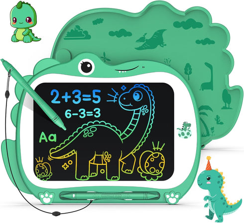 FLUESTON 8.8 Inch LCD Writing Tablet for Kids, Colorful Doodle Toddlers Toys Drawing Board, Educational Dinosaur Toys for 2 3 4 5 6 7 8 Year Old B...