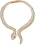 Women's Crystal Gold Snake Choker Collar Necklace Hip Hop Statement Cuff Rhinestone Costume Party Jewelry...