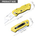 Folding Utility Knife?Box Cutter Retractable Foldable Heavy Duty Quick Change with 5-Piece Extra Blades...