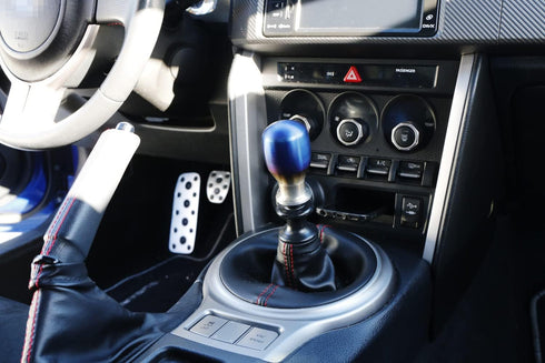 iJDMTOY Burnt Titanium Finish JDM Drop Shape Shift Knob Universal Fit Compatible with Most Car 4 5 6 Speed Manual or Automatic etc....
