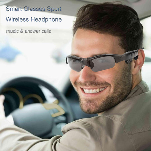 Wireless Sunglasses Smart Glasses Men Women Sport Glasses Music Sunglasses Headphone Stereo Sound Handfree Earphone for Smart Phone PC Outdoor Fis...