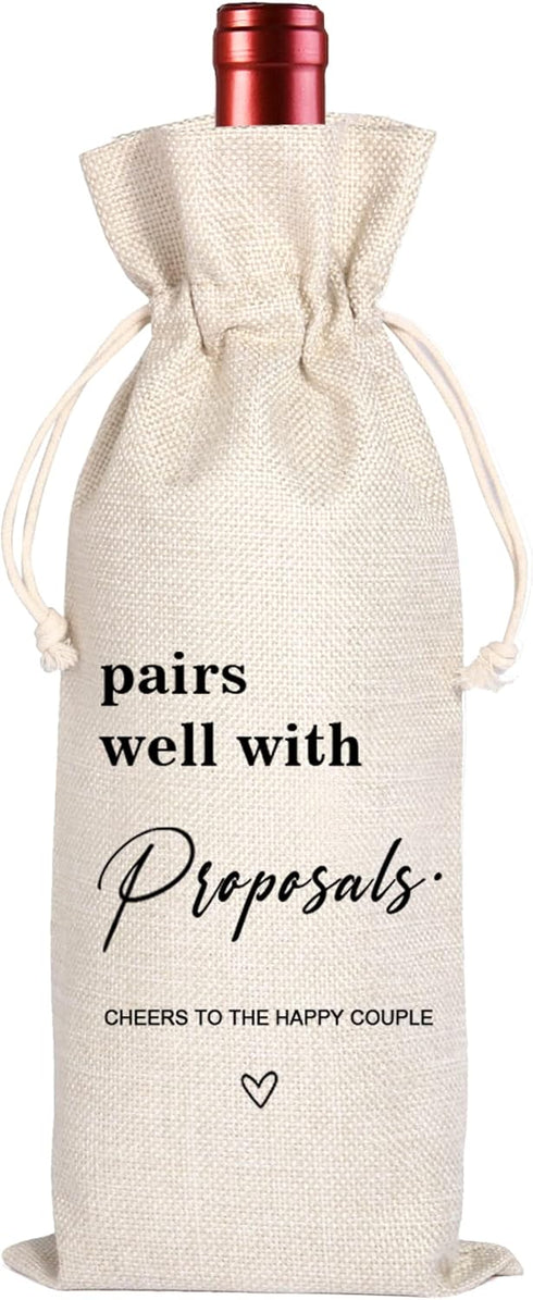 Maydvdv Engagement Wine Bag|Engagement Gifts for Her|Engagement Gift Ideas|Engagement Party Gifts for Couples|Wine Bag Decor Wine Bag(11MA05)...