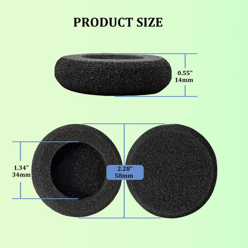 Ear Cushions for Jabra Headset Foam Replacement Ear Pads Compatible with Jabra Biz 1500 1900 2300 2400 GN2000 GN2100 GN2025 GN9120 GN9125 PRO 920 ...
