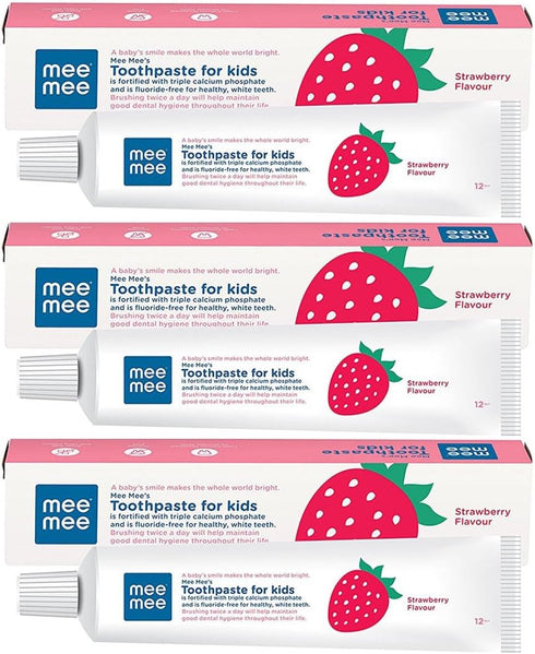 Fluoride Free Strawberry Flavor Toothpaste, 70g (Pack of 4)...