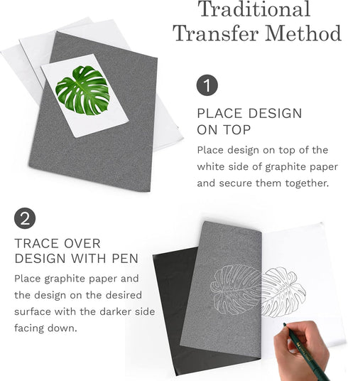 MyArtscape Graphite Transfer Paper, 20 Black Sheets - Wax Free - Erasable - Smudge-free - Ideal for Drawing, Tracing and Watercolor Transfer - Pre...
