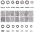 PH PandaHall 480pcs Silver Spacer Beads 14 Style Jewelry Beads Metal Flower Gear Snowflake Rondelle Beads Charm Spacers Tibetan Alloy Loose Beads ...