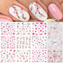 12 Pcs Spring Nail Stickers Pink Cherry Flowers Nail Water Decals Floral Nail Art Stickers Decals Holiday Transfer Foil Nail Stickers Self-Adhesiv...