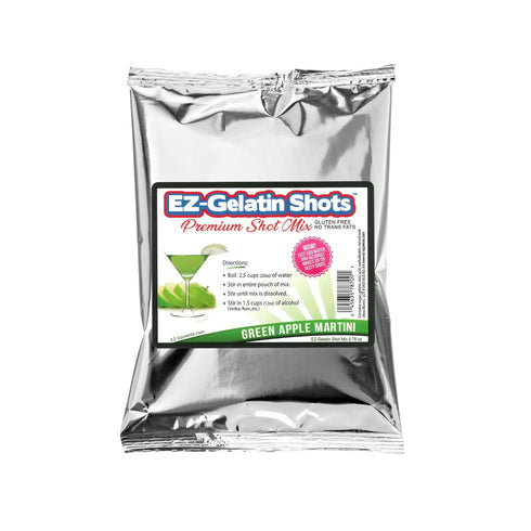 Green Apple Appletini Jello Shot Mix 6.78 oz - Premium Gluten-Free Gelatin Mix for Tasty Shots - Easy to Make EZ Gelatin Powder Mix for Jello Shot...