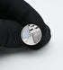 Silver Natural Gray Mother of Pearl Cufflinks for Men Lady Water Ripples Pattern Round Men's Cufflinks Jewelry for Wedding Anniversary Business Pa...