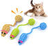 3Pcs Cat Mouse Toy Sounding Mouse and Cat Toy Mice Shape Kitten Toys for Indoor Cats Kittens Cat Chew Toy Interactive Squeaky Mouse Cat Ball Toy P...