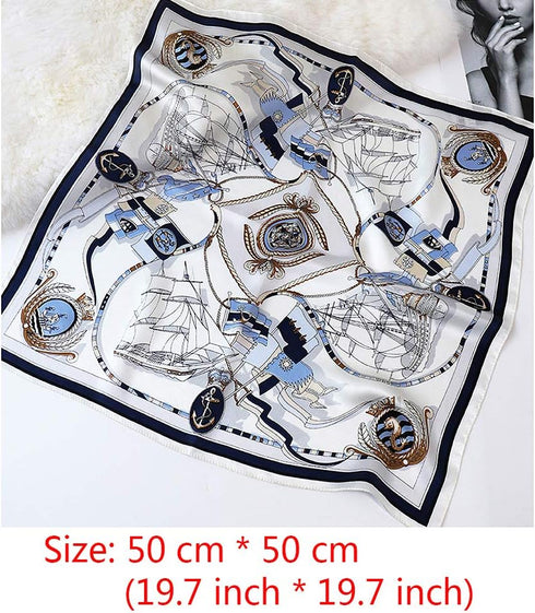 4 PCS Square Scarf Satin Silk Feeling Formal Square Neck Scarf Head Hair Wraps Neckerchief Scarf - 20x20 Inch - Style 4...