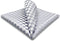 S&W SHLAX&WING Mens Pocket Square Satin Light Grey Silver Off White Checkered Rhomibic for Suit Jacket...