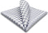 S&W SHLAX&WING Mens Pocket Square Satin Light Grey Silver Off White Checkered Rhomibic for Suit Jacket...