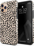 BURGA Phone Case Compatible with iPhone 11 PRO - Hybrid 2-Layer Hard Shell + Silicone Protective Case -Black Polka Dots Pattern Nude Almond Latte ...