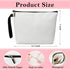 Blank DIY Makeup Bag for Women Accessories Organizer, Travel Essentials Canvas Cosmetic Bag with Zipper -DIY...