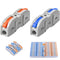 Lever Wire Connectors,KLMNDUO 60pcs 1 to 1 Inline Electrical Wire Connector kit for Quick Connect?1 Conductor Compact Wire Connectors Splicing Con...