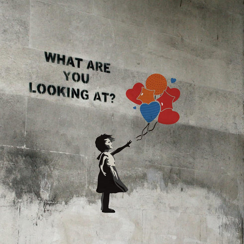 FINGERINSPIRE 5 PCS Banksy Stencil Layered Design 11.7x8.3inch Reusable Layered The Human with a Balloon Drawing Stencil Banksy Decoration Stencil...