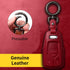 Tukellen for Audi Key Fob Cover Genuine Leather with Keychain,Leather Key Case Protector Compatible with Audi A4 Q7 Q5 TT A3 A6 SQ5 R8 S5 Smart Ke...