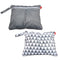 Damero 2pcs Travel Wet and Dry Bag with Handle for Cloth Diaper, Pumping Parts, Clothes, Swimsuit and More, Easy to Grab and Go (Small, Gray Trian...
