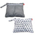 Damero 2pcs Travel Wet and Dry Bag with Handle for Cloth Diaper, Pumping Parts, Clothes, Swimsuit and More, Easy to Grab and Go (Small, Gray Trian...