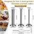 Mudder 4 Pieces Sausage Stuffer Kit 3 Different Sizes Stainless Steel Grinder Tubes with Sausage Stuffer Ring for Size 5 Meat Grinder Food Maker K...