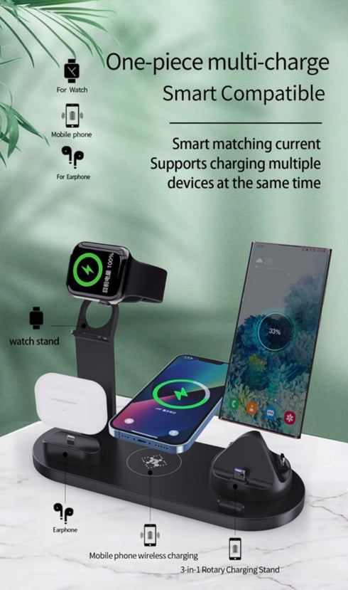 5 in 1 Qi Wireless Charging Station for Apple iPhone Xs Max XR 12 11 Pro Max X 8 7 Plus iPad Air Pods It's time to Upgrade Your Office Space with ...