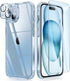 FNTCASE for iPhone 15 Phone Case: Clear Slim Shockproof Cell Phone Protective Cover | Anti Yellowing Scratch Proof Drop Proof Tough 5G Mobile Phon...