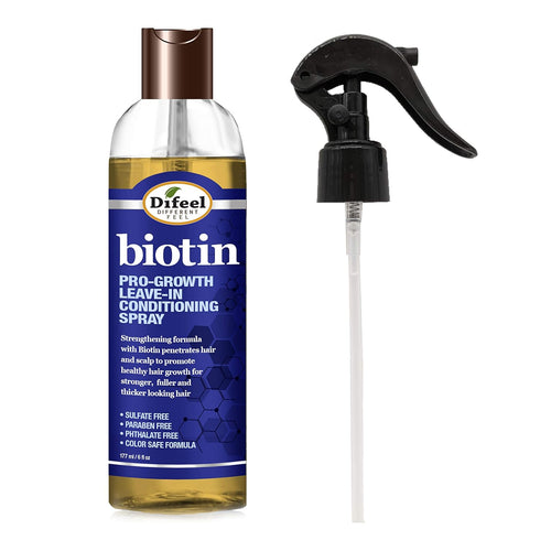 Difeel Pro-Growth Biotin Leave in Conditioning Treatment 6 oz. with Spray Cap & Dispensing Cap...