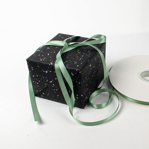 Sage Green Satin Ribbon 3/8 Inch Thin Green Ribbon 100 Yards Double Faced Satin Ribbon Sage Green Silk Fabric Ribbon Sage Green Ribbon for Gift Wr...