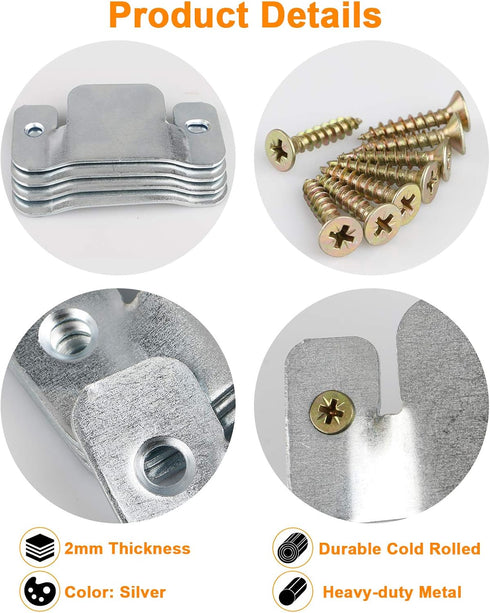 Sectional Sofa Connector Bracket, Sectional Couch Connectors Bands for Sectionals,Furniture Connectors with Screws,4 Pieces...
