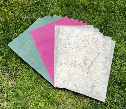 Natural Fiber Banana Bark A4 50 Sheets Mulberry Paper Sheets Art Tissue Washi Paper Design Craft Art Origami Suppliers Card Making (Mixed Colors B...